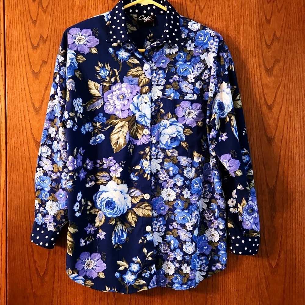 Vintage Cafe LaVie Misses blouse - appr Size XL (16/18) Bust 44" - Picture 1 of 4